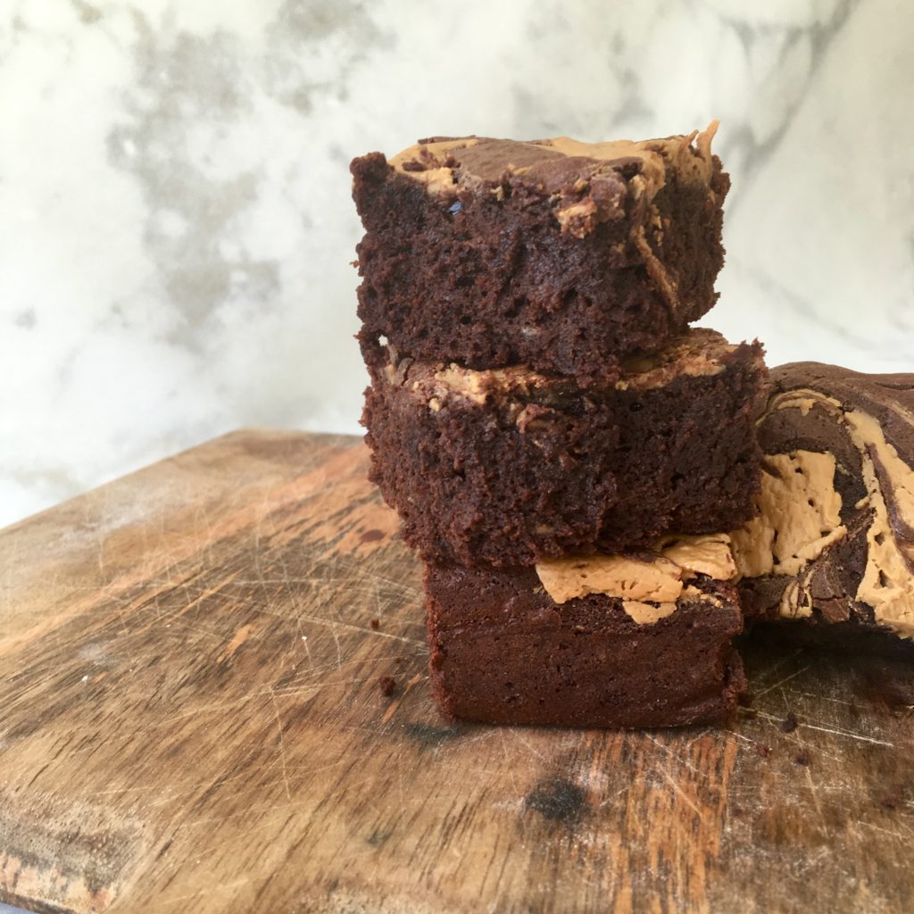 banana peanut butter brownies