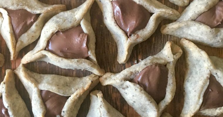 Espresso-Hazelnut Hamantaschen with Nutella