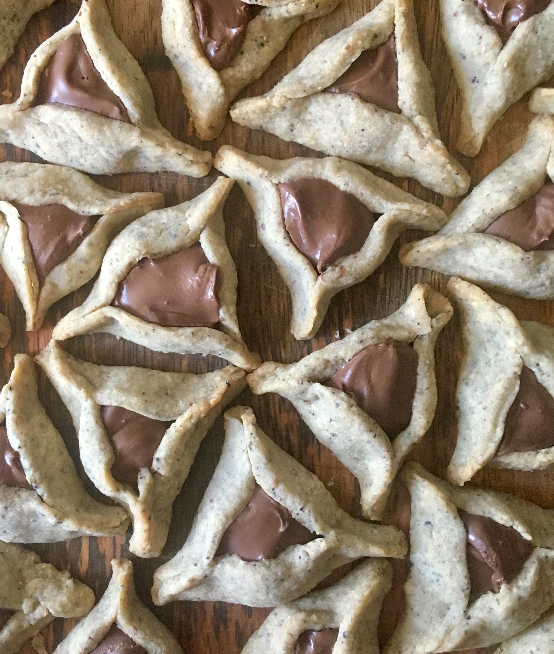 Espresso-Hazelnut Hamantaschen with Nutella