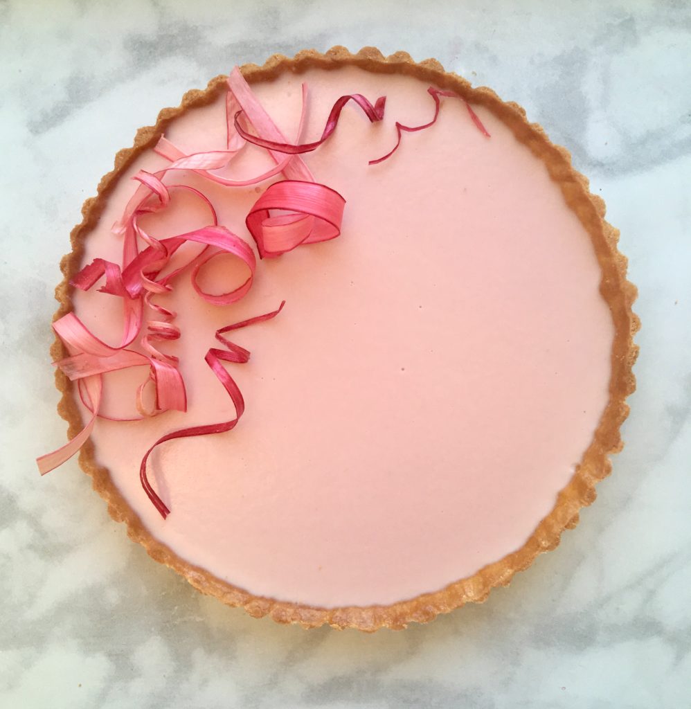 Rhubarb panna cotta tart