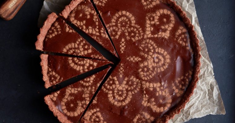 Vegan, Gluten-Free Chocolate “Caramel” Tart