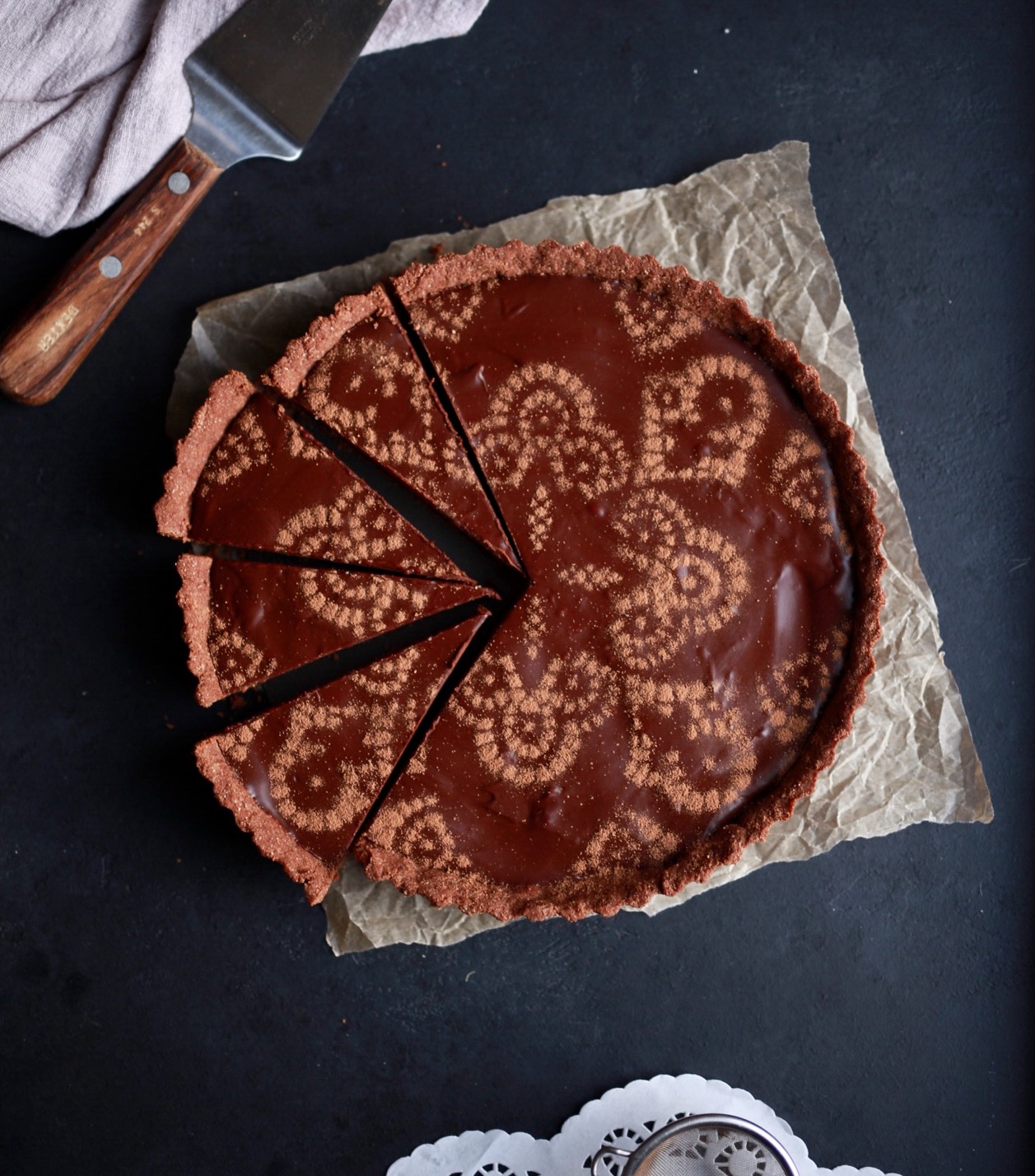 Vegan, Gluten-Free Chocolate “Caramel” Tart