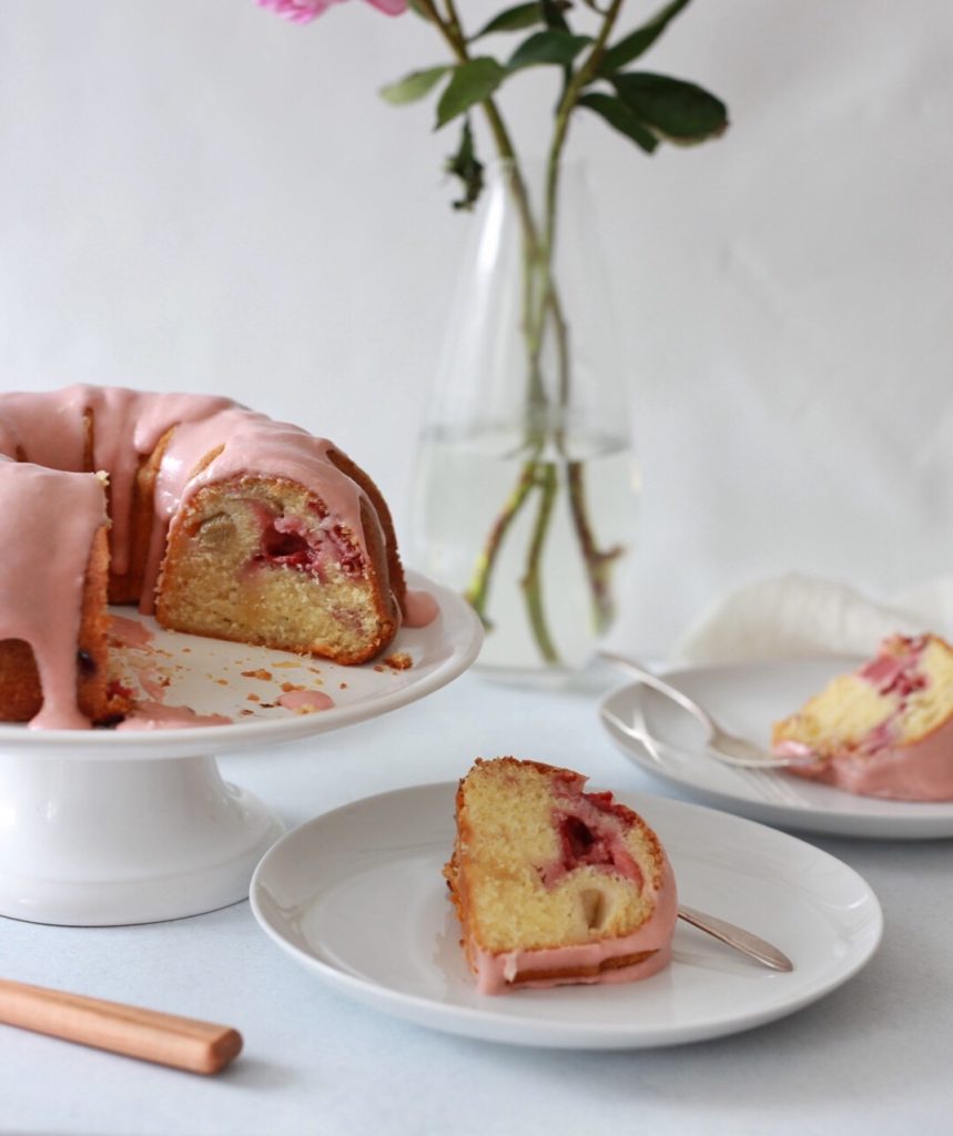 strawberry rhubarb buttermilk bundt