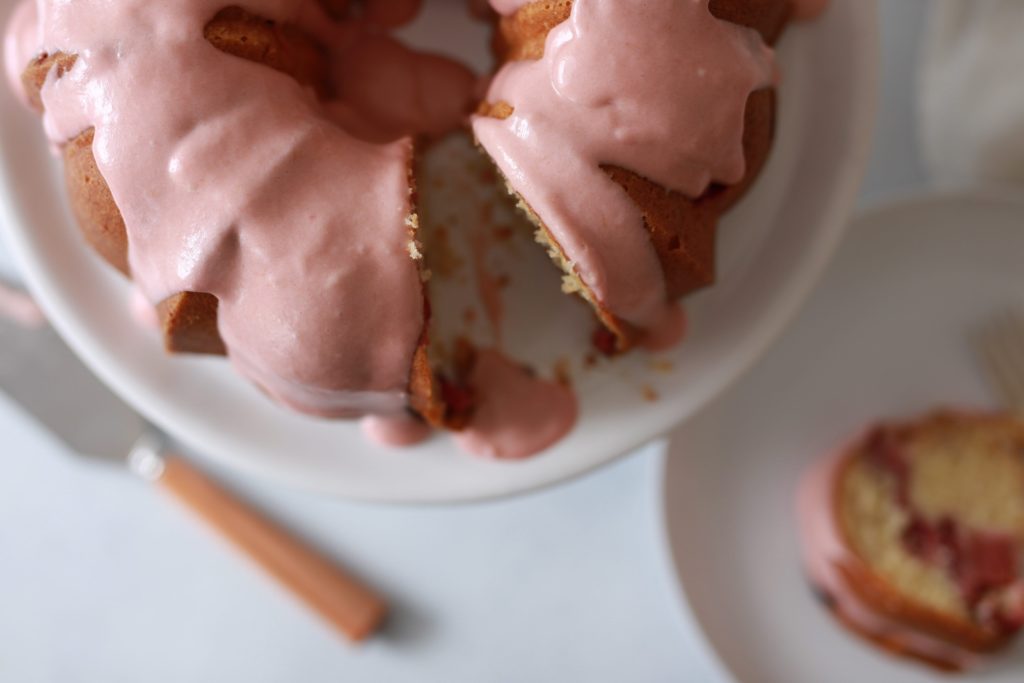 Strawberry Rhubarb Buttermilk Bundt