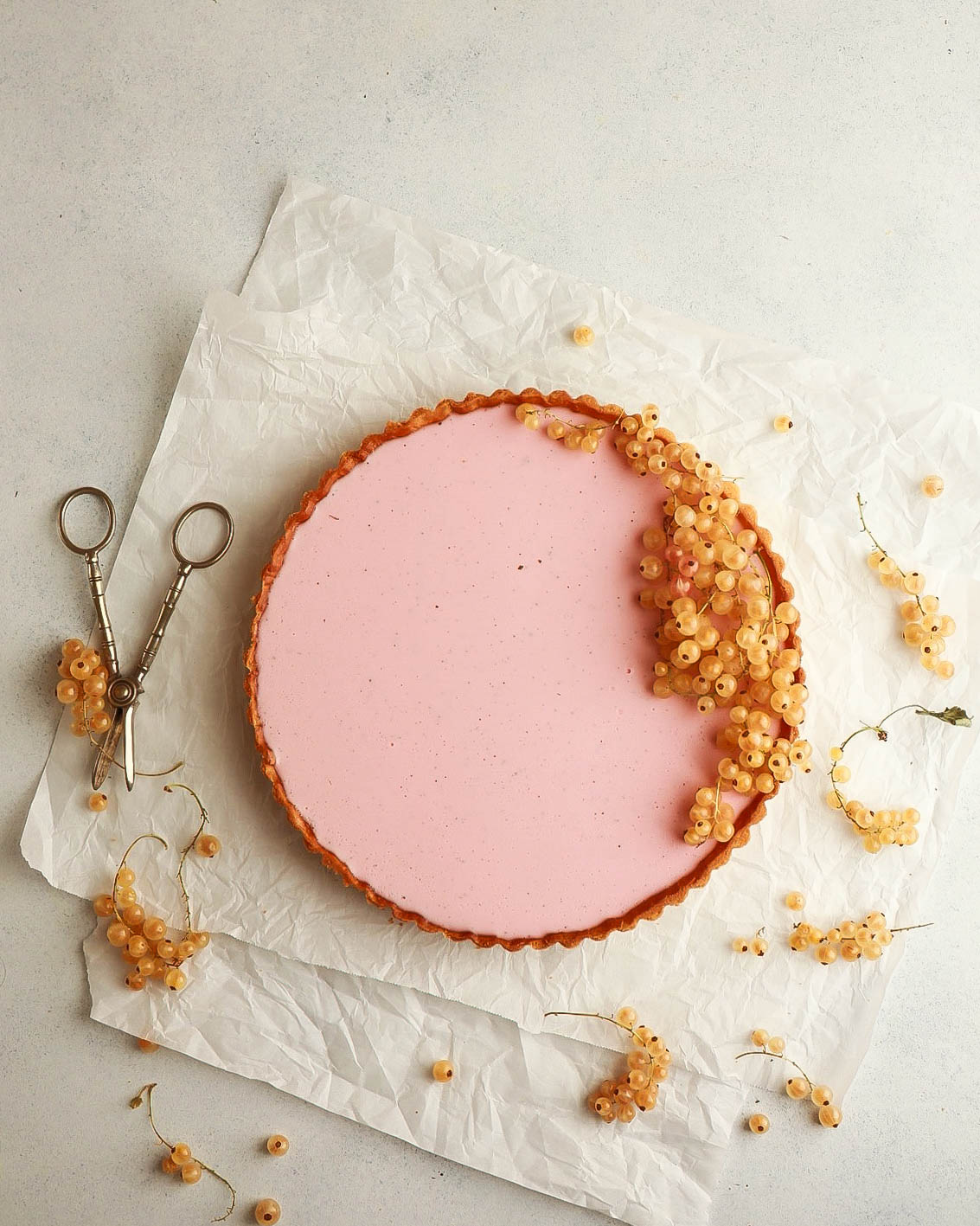 Red Currant-Vanilla Panna Cotta Tart