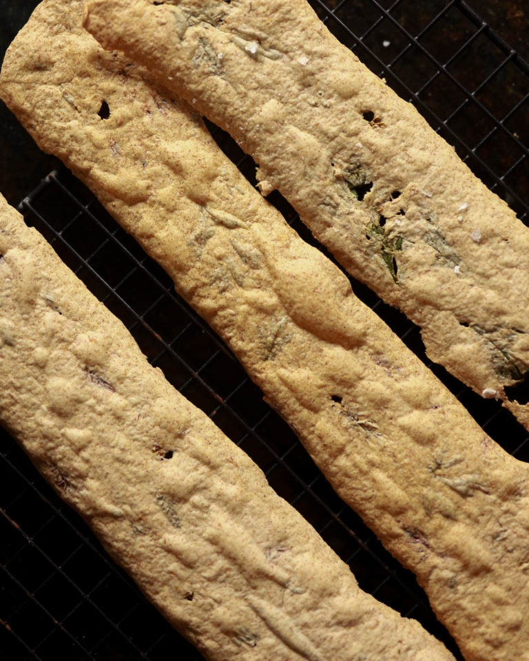Sourdough Discard Crackers with Herbs and Edible Flowers Pastry and Prose