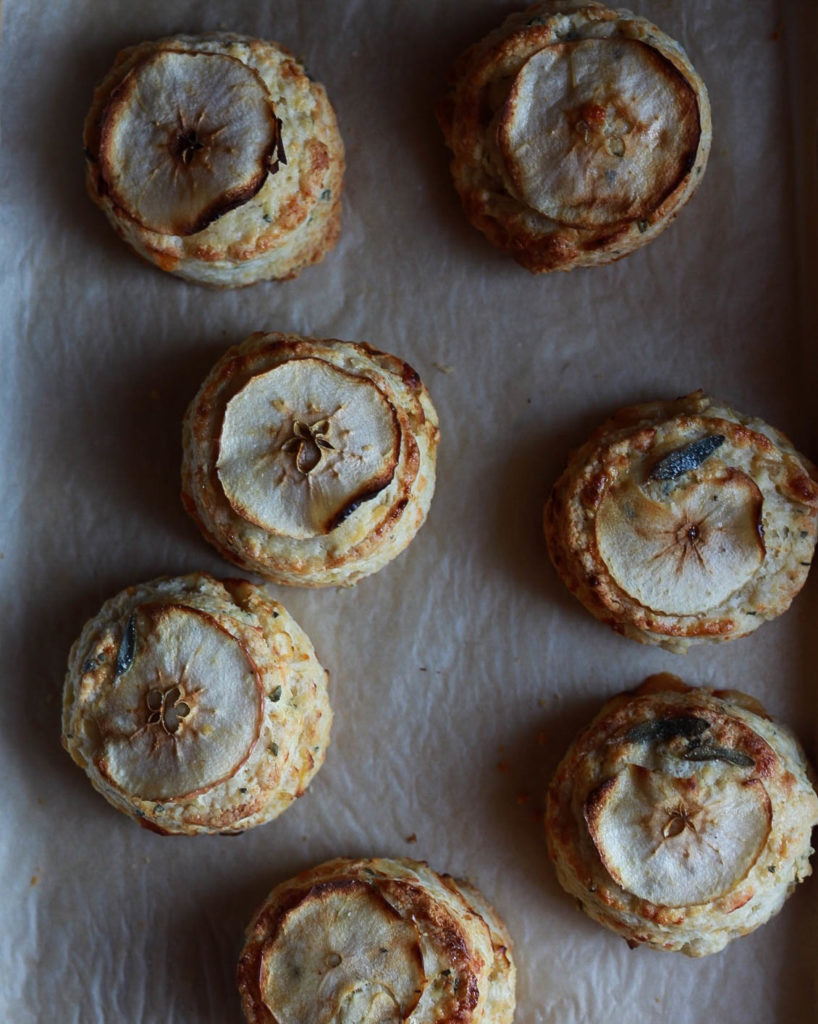 apple sage gruyere scones