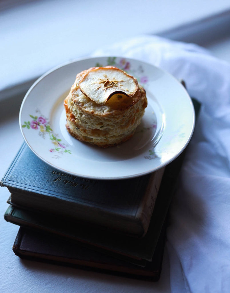 Apple, sage, and gruyere scone.