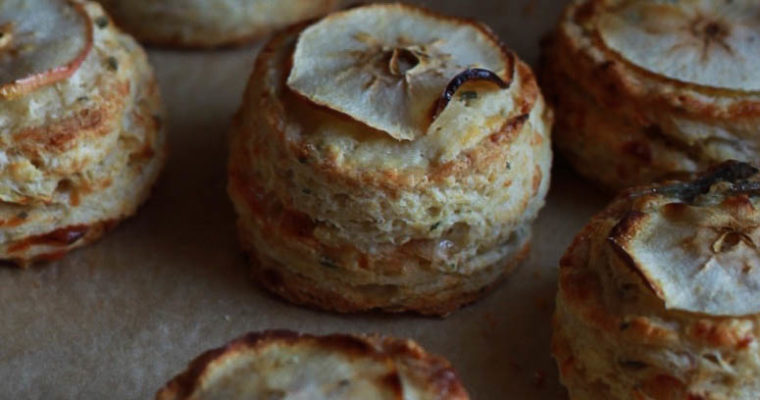 Apple, Sage, and Gruyère Scones