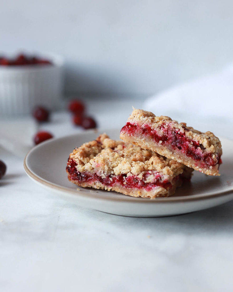 cranberry hazelnut crumb bars