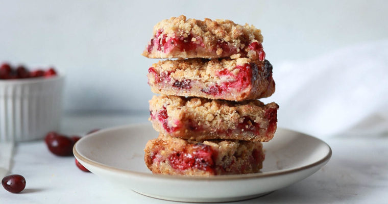 Cranberry Hazelnut Crumb Bars