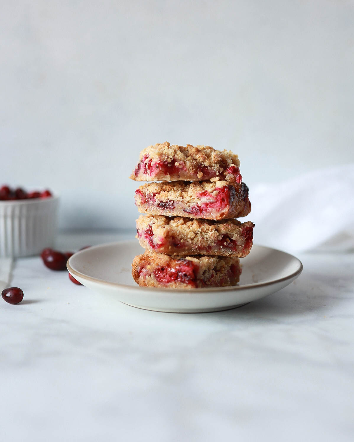 Cranberry Hazelnut Crumb Bars