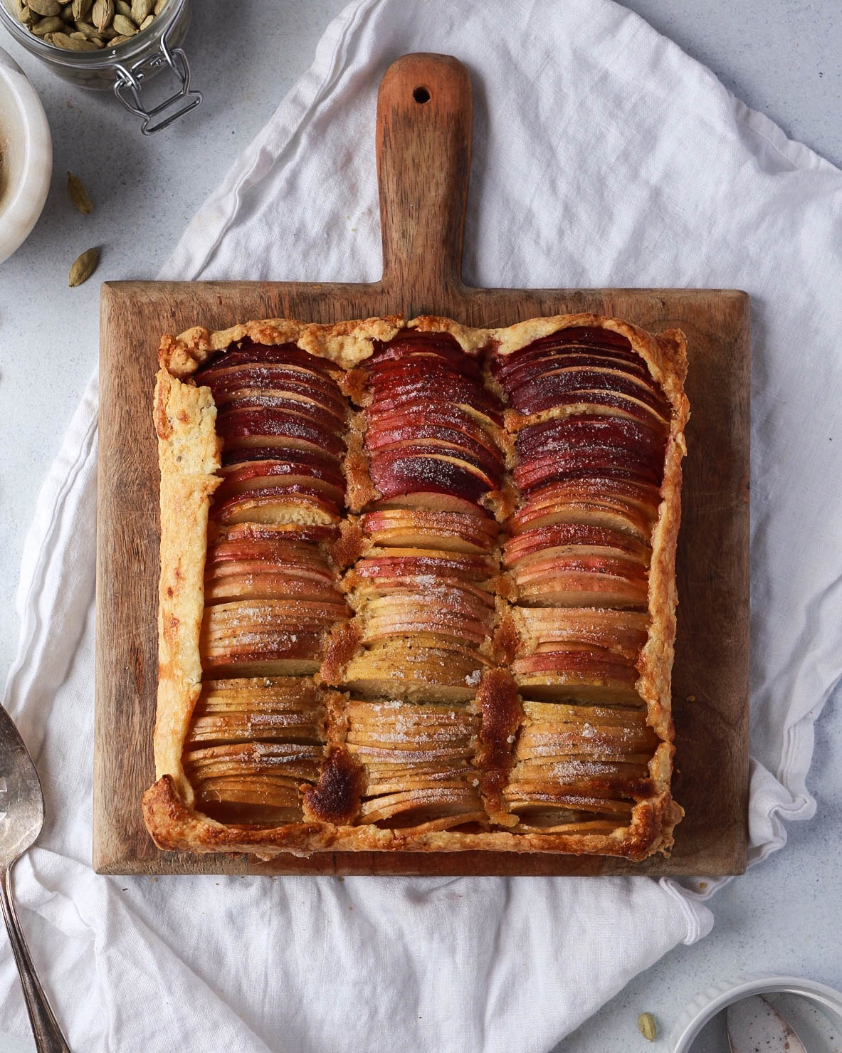 Rustic Ombré Apple Tart with Honey Frangipane