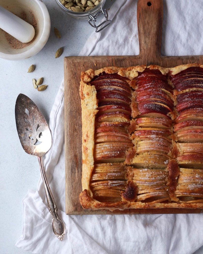 Rustic Apple Ombre Tart with Honey Frangipane