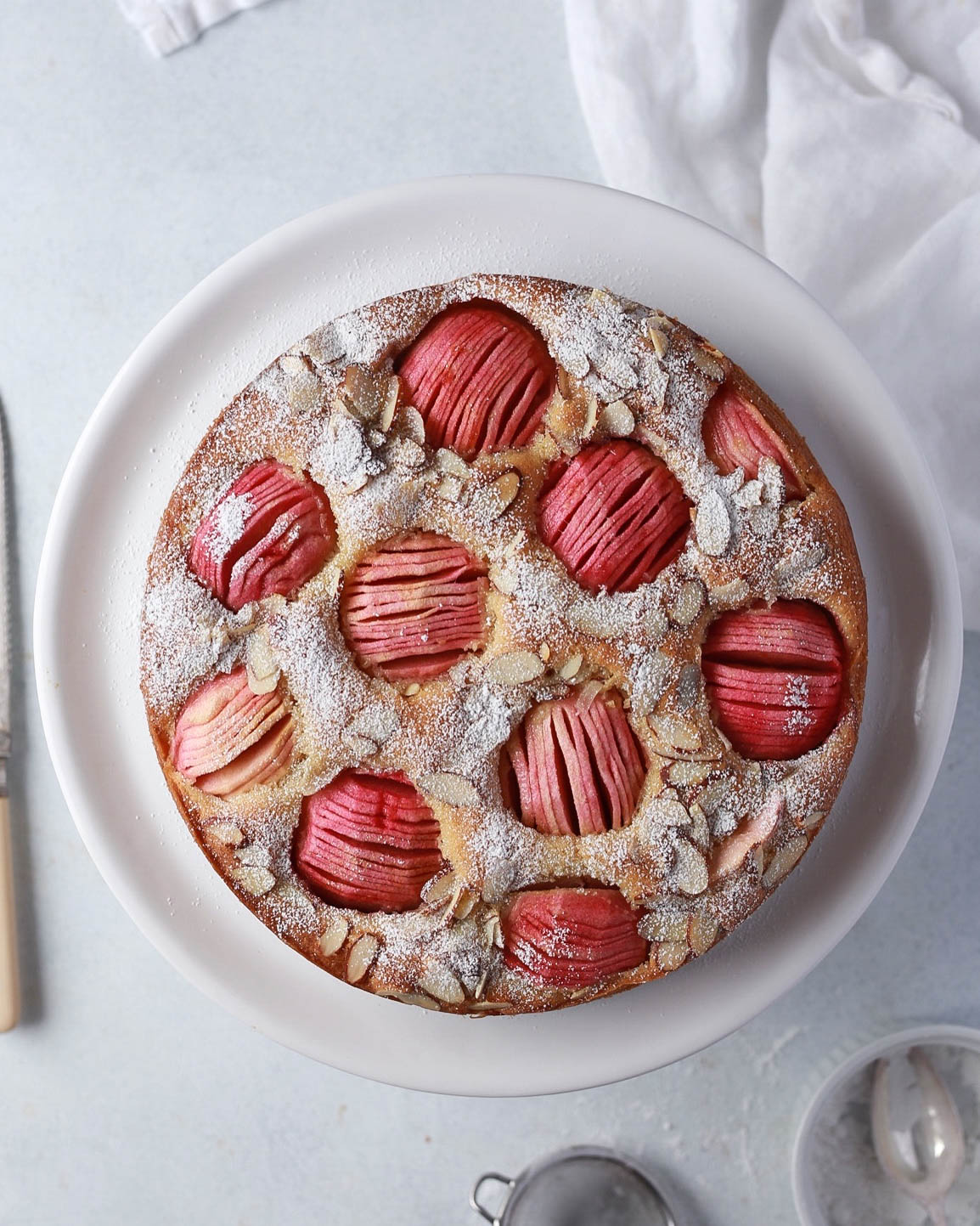 Maple-Almond Sunken Apple Cake