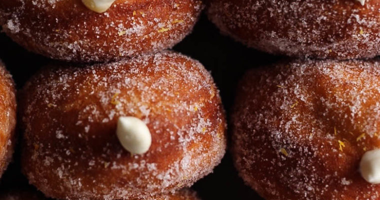 Milk Bread Doughnuts with Yuzu Cream