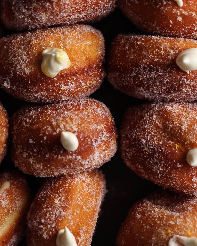 Milk Bread Doughnuts with Yuzu Cream