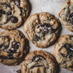 Chocolate Chunk, Rye, and Hazelnut Praline Cookies