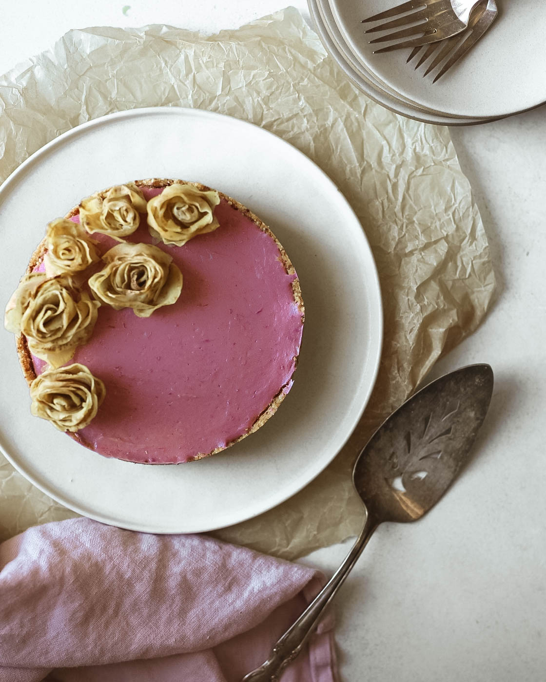 Purple Sweet Potato Mini Cheesecake