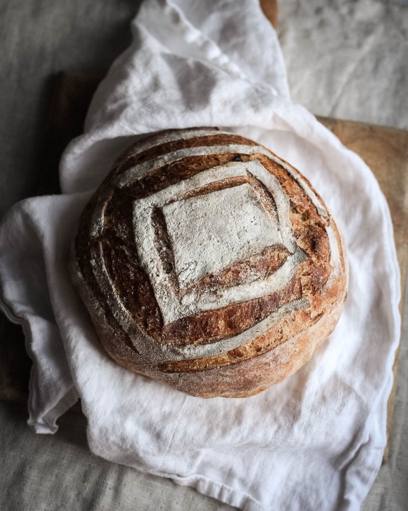 sourdough discard loaf with cornmeal, cheddar, and jalapeno