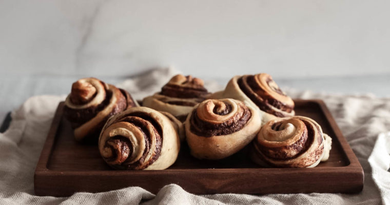 Small Batch Banana Sweet Rolls with Nutella